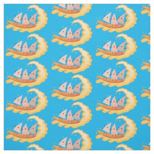 Cute nachos corn chips surfing fabric