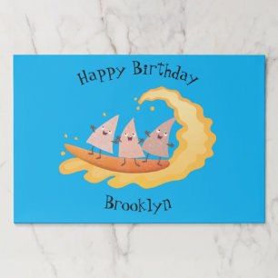 Cute nachos corn chips surfing paper pad