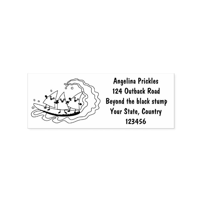 Cute nachos corn chips surfing rubber stamp (Imprint)