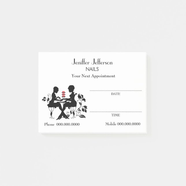 Cute Nail artist Appointment Post-it® Notes (Front)