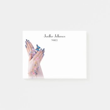 Cute Nail Artist Appointment Post-it® Notes by aquachild at Zazzle