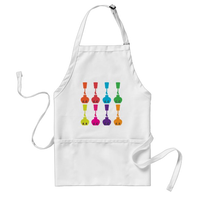 Cute Nail Polish! Adult Apron (Front)