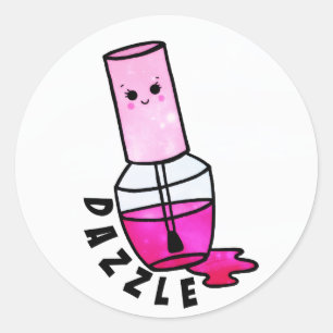Cute Nail Polish Bottle Sticker