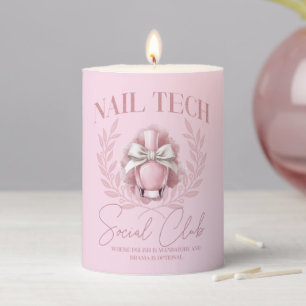 Cute Nail tech Coquette Nail Polish Social Club   Pillar Candle