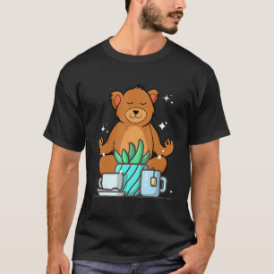 Cute Namaste Bear Do Yoga Gardening Coffee Tea T-Shirt