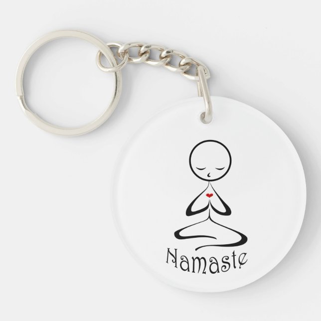 Cute Namaste keychain (Front)