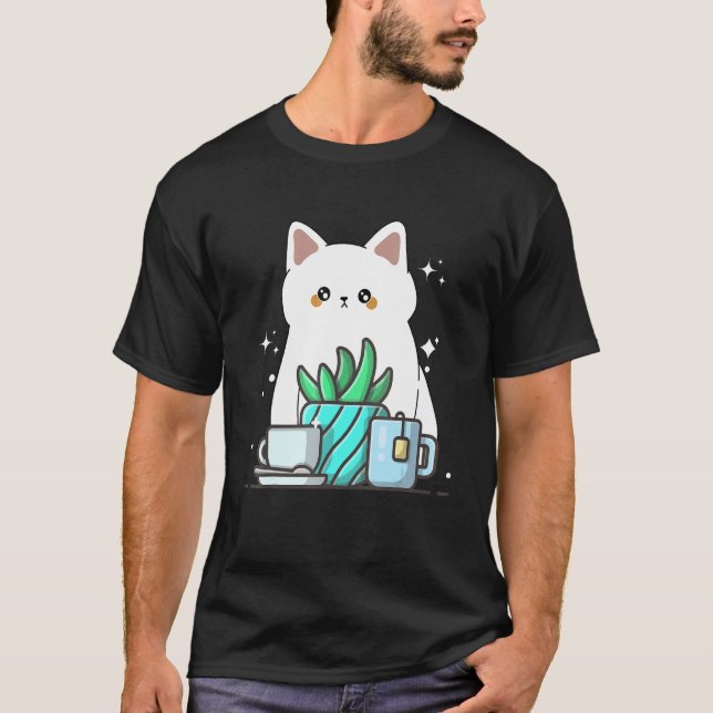 Cute Namaste Kitten Do Yoga Gardening  Coffee T-Shirt (Front)