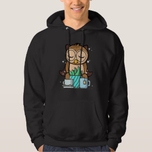 Cute Namaste Owl Do Yoga Gardening Coffee Hoodie