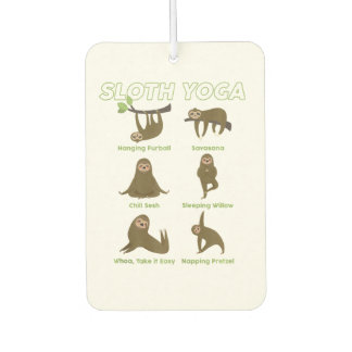 cute namaste sloth yoga zen lover  air freshener