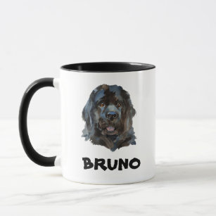 Cute Name Monogram Newfoundland Dog Mug