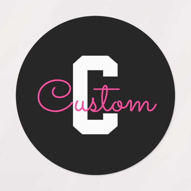 Cute Name & Monogram | Waterproof Clothing Labels (Design 1)