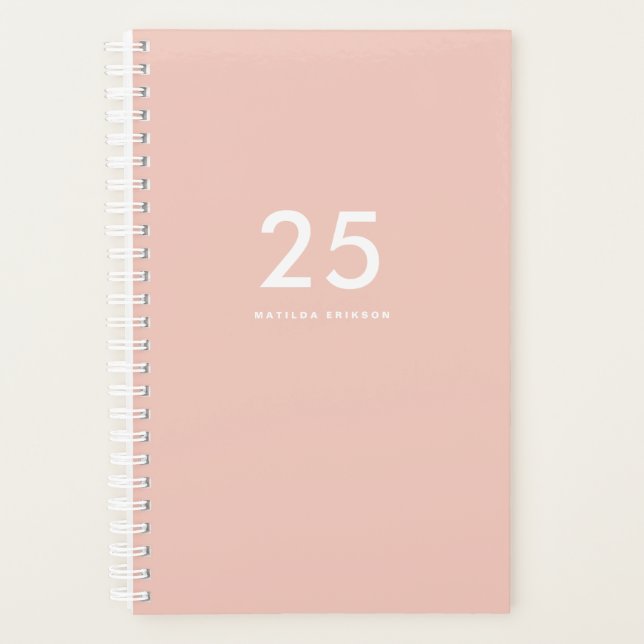 Cute Name Pink School Planner (Front)