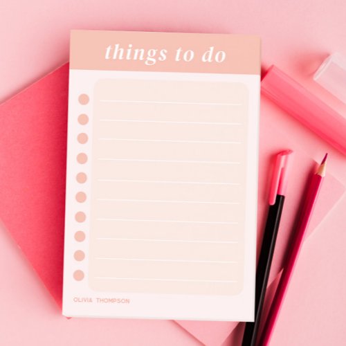 Cute Name Pink School To do list Post_it Notes