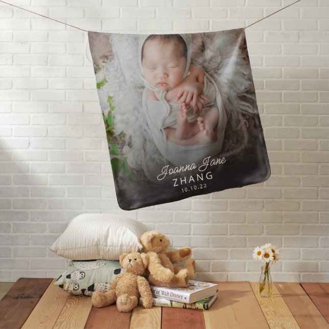 Cute Named Baby Girl Photo Blanket (In Situ)