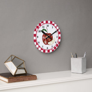 Cute Nana's apple kitchen add name  Round Clock