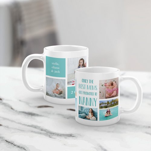 Cute Nanny Grandchildren Photo Collage Coffee Mug