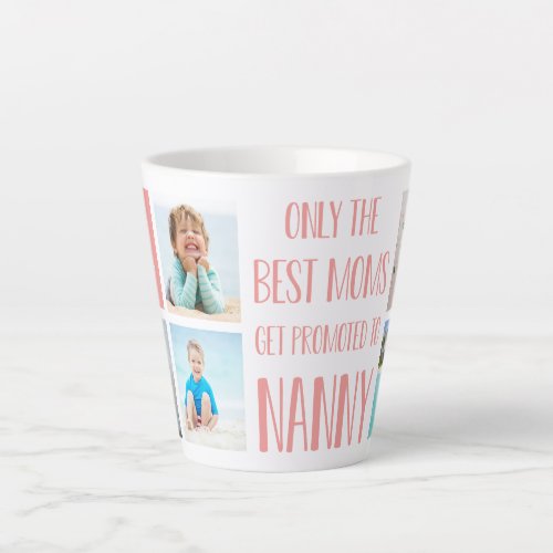 Cute Nanny Grandchildren Photo  Name Latte Mug