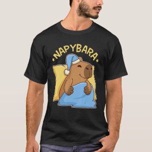 Cute Napping Capybara Pyjama  Nappybara T-Shirt