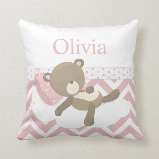 teddy bear throw pillow