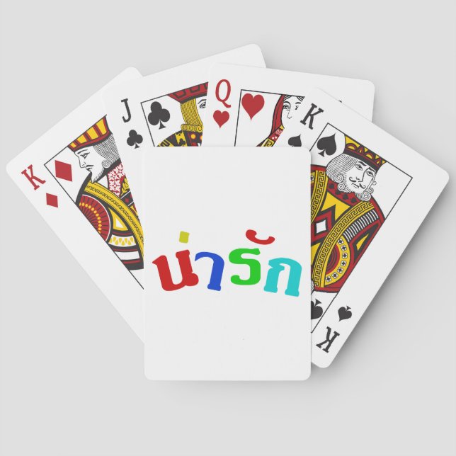 Cute ♦ Narak In Thai Language Script ♦ Poker Cards (Back)