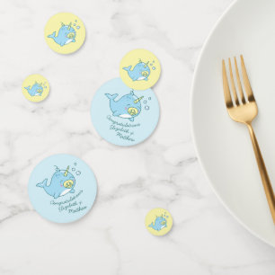 Cute Narwhal Baby Shower Kawaii  Confetti