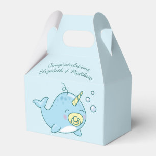 Cute Narwhal Baby Shower Kawaii  Favor Boxes