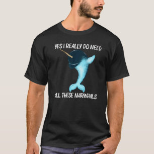 Cute Narwhal For Men Women Whale Arctic Ocean T-Shirt