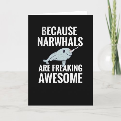 Cute Narwhal Gifts  Narwhal Lover Love Narwhals Card