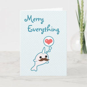 Cute Narwhal Holiday Card