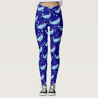 Cute Narwhal in Santa Hat Pattern