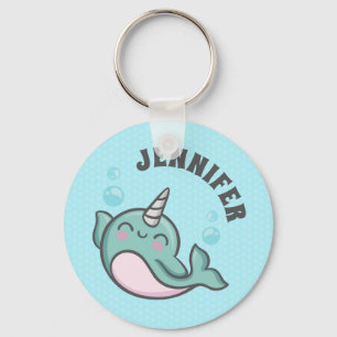 Cute Narwhal Keychain