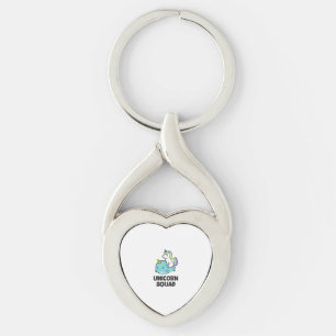 Cute Narwhal Unicorn Squad Funny Unicorn And Narwh Keychain