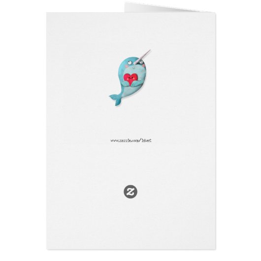 Cute Narwhal with Heart (Back)