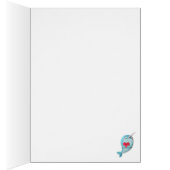 Cute Narwhal with Heart Cards (Inside (Right))