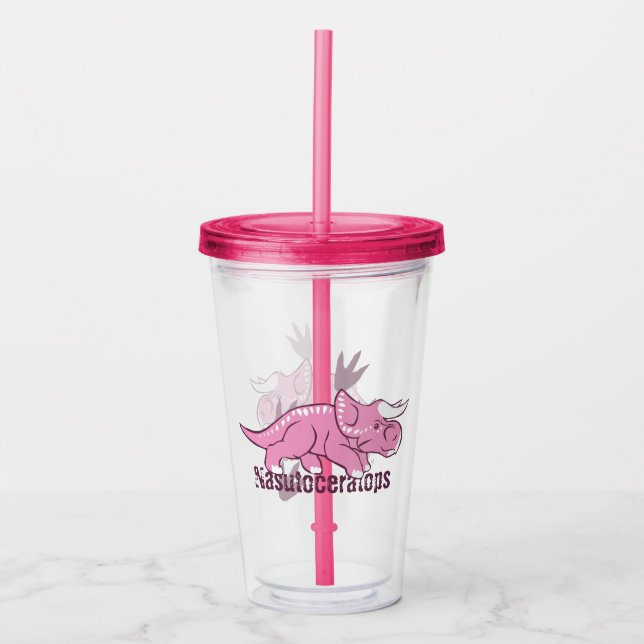 Cute Nasutoceratops Acrylic Tumbler (Front)
