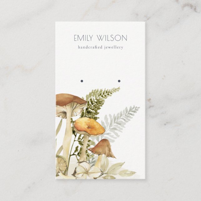 Cute Native Banksia Floral  Earring Display Busine Business Card (Front)