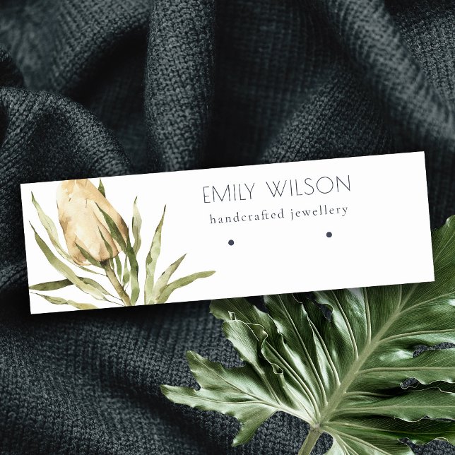 Cute Native Banksia Floral Stud Earring Display Mini Business Card (Creator Uploaded)