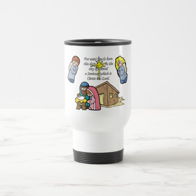 Cute Nativity Scene Travel Mug (Center)