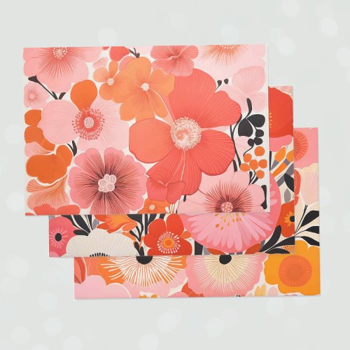 Cute Nature Asian Flower Wrapping Paper Sheets