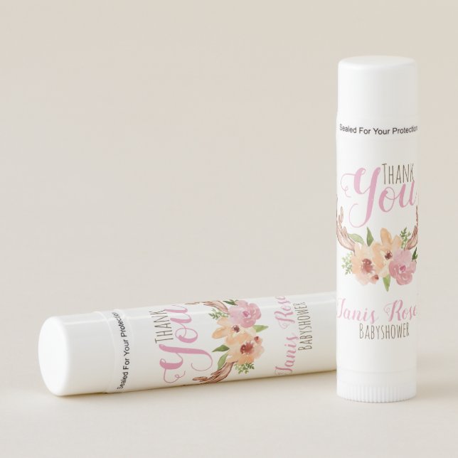 Cute nature woodland lip balm party favor (Front)
