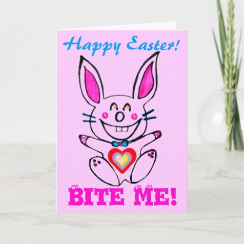 t Naughty Bunny HappyEaster Card๑ Holiday Card