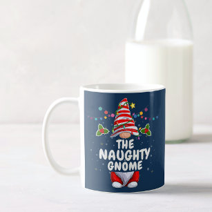 Cute Naughty Gnome Personalized Christmas Coffee Mug