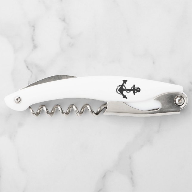 cute, nautical ANCHOR | Waiter's Corkscrew (Back)