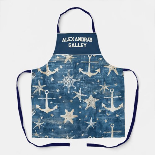 Cute Nautical Anchors and Starfish Apron