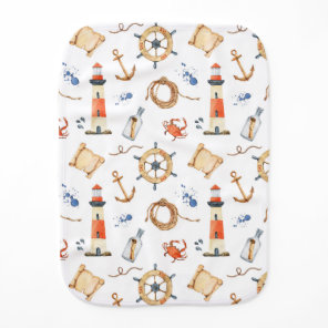 Cute Nautical  Baby Burp Cloth