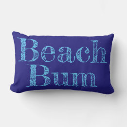 cute nautical BEACH BUM | Lumbar Pillow