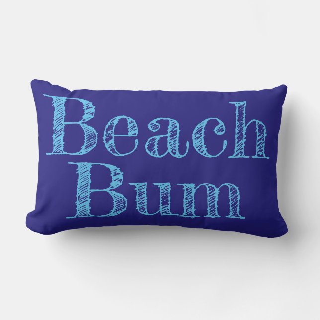 cute nautical BEACH BUM | Lumbar Pillow (Front)