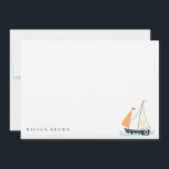 Cute Nautical Blue Sailboat Pastel Kids Birthday Note Card<br><div class="desc">A Fun Cute Boys Nautical Sailboat THEME BIRTHDAY Collection.- it's an Elegant Simple Minimal sketchy Illustration of sailboat with custom year, sea and seagulls, perfect for your little ones birthday party. It’s very easy to customize, with your personal details. If you need any other matching product or customization, kindly message...</div>