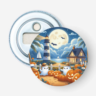 Cute, Nautical/coastal Halloween ghost/pumpkins Bottle Opener