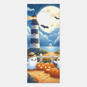 Cute, Nautical/coastal Halloween ghost/pumpkins Door Hanger